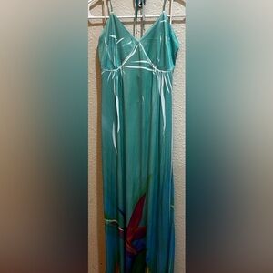 Teal Ombre Maxi Beach Dress